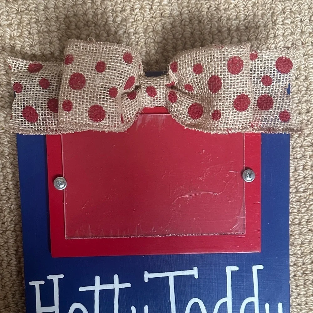 Blue and Red University of Mississippi- Ole Miss Hotty Toddy Frame with Bow